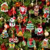 Non-Toxic Christmas Diamond Painting Keychain 5D Diy Hanging Diamond Art Kits Diamond Ornaments For Kids Christmas Crafts Family Decor