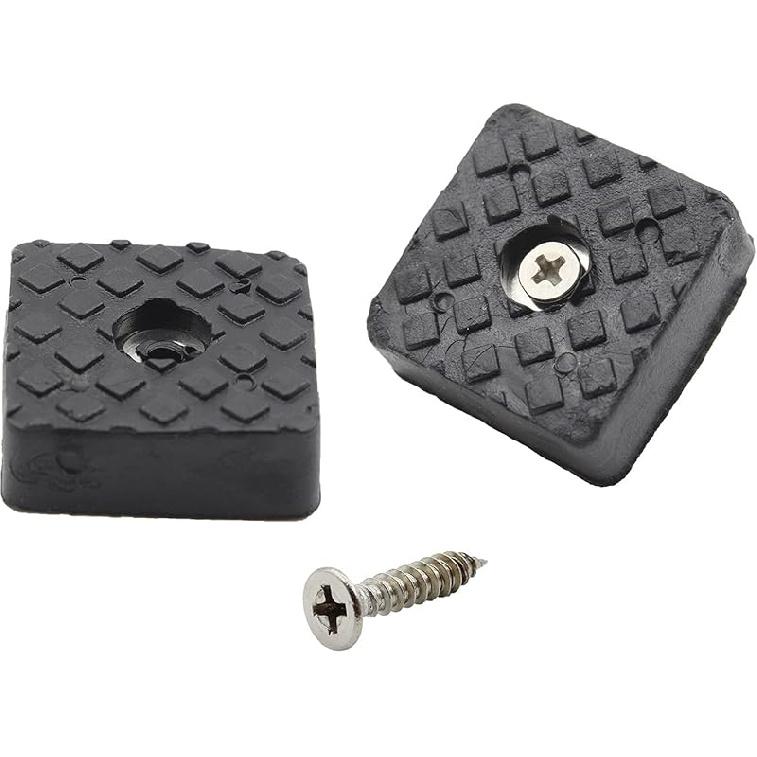 20PCS Screw On Furniture Pad,TTZEZE Furniture Sliders for Wooden,Heavy Duty Square Rubber Table Chair Leg Pads with Screws,Best Floor