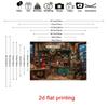 2D Kids Christmas Party Backdrop Cloth Santa's Workshop Themed Wall Hanging