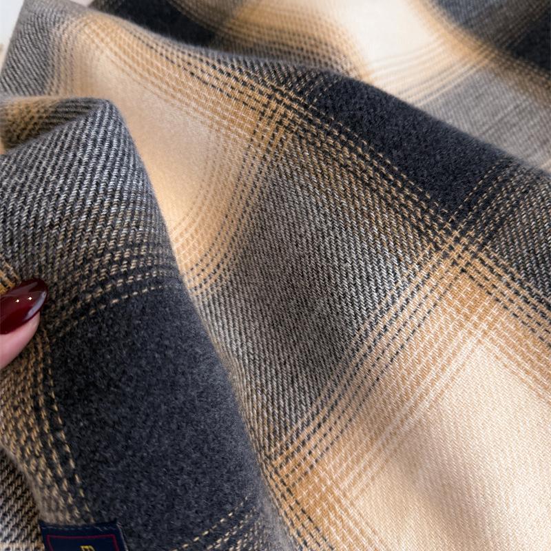 Luxury Plaid Scarf Winter Warm Cashmere Women Long Pashmina Foulard Female Scarves Lady Tassel Shawl Wraps  Design New
