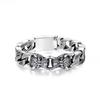 Vintage Thai Silver Double Leopard Men's Bracelet Personality Domineering Handwoven Leopard Old Hip Hop Trend Bracelet