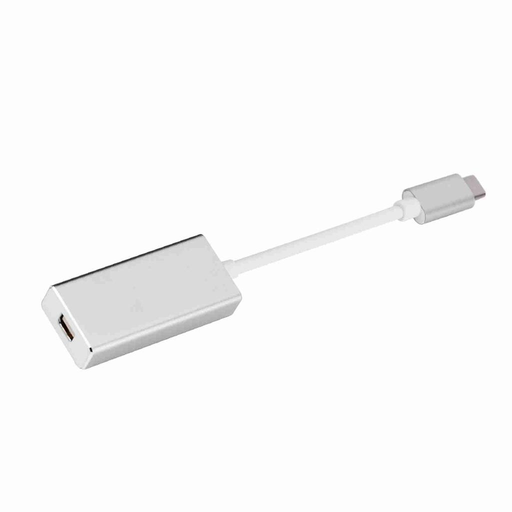 USB3.1 Typec To Mini DisplayPort Adapter USBC To Mini DP Converter For Macbook Silver