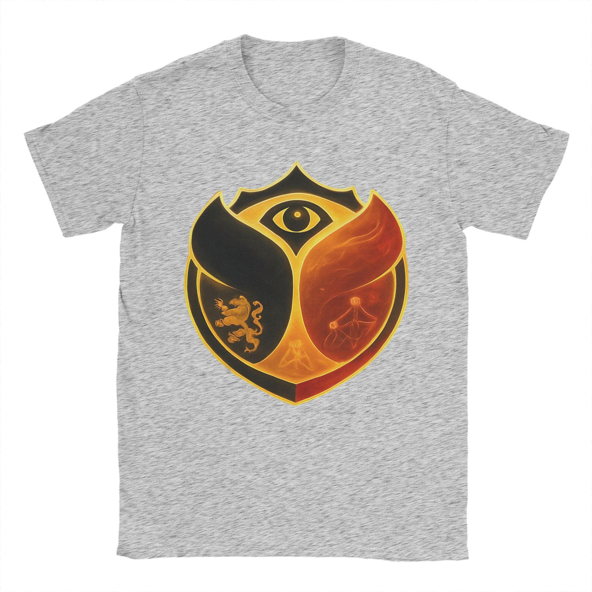 

Unique Tomorrowland Belgium Music Festival Gold Logo T-Shirt Men Cotton T Shirts Short Sleeve Tee Shirt Plus Size Clothes L