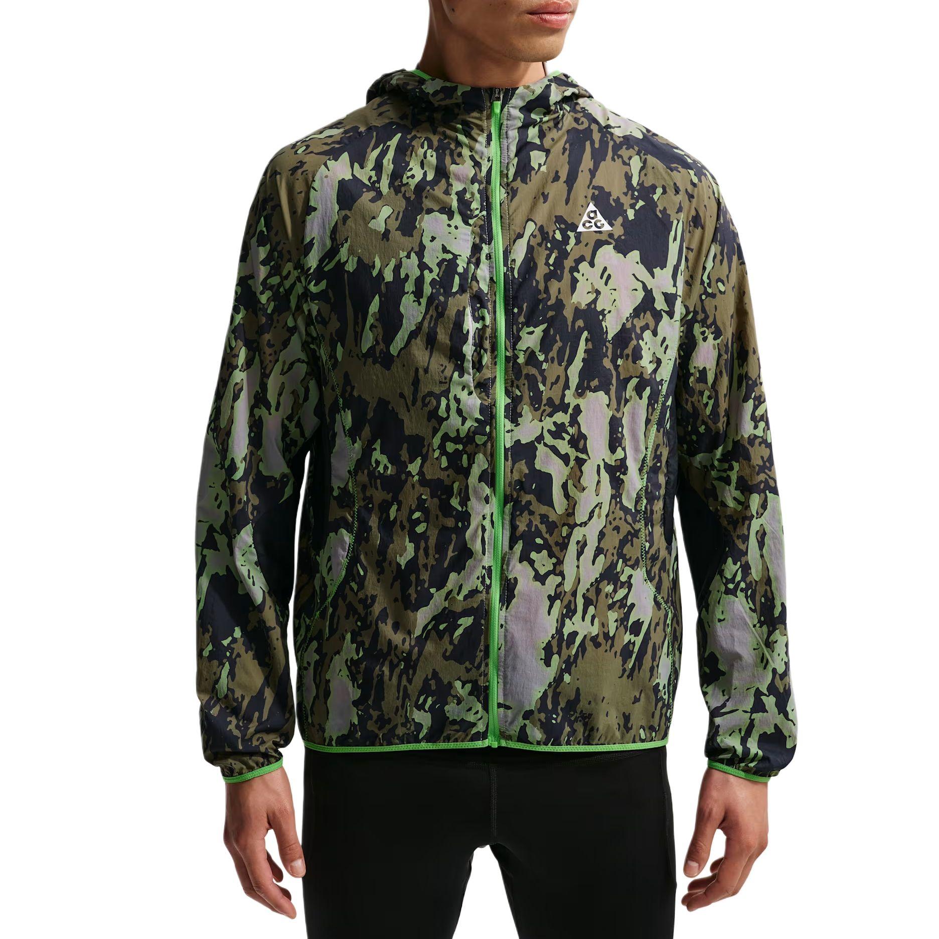 Nike ACG Men s Trail Running Jacket  College Grey/Mean Green  IF2171-009 S