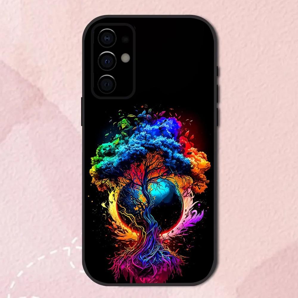 Tree of Life Space Phone Case For Samsung S24,S21,S22,S23,S30,Ultra,S20,Plus,Fe,Lite,Note,10,9,5G Black Soft Shell