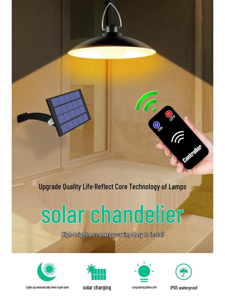 Solar LED Outdoor Pendant Lights - Energy-Saving, Waterproof, One-to-Four Decorative Garden Lights for Patio