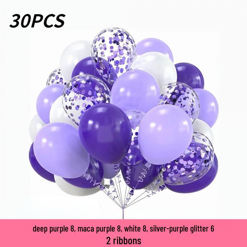 30-Piece 12-Inch Balloon Set for Birthday, Wedding, and Party Decorations