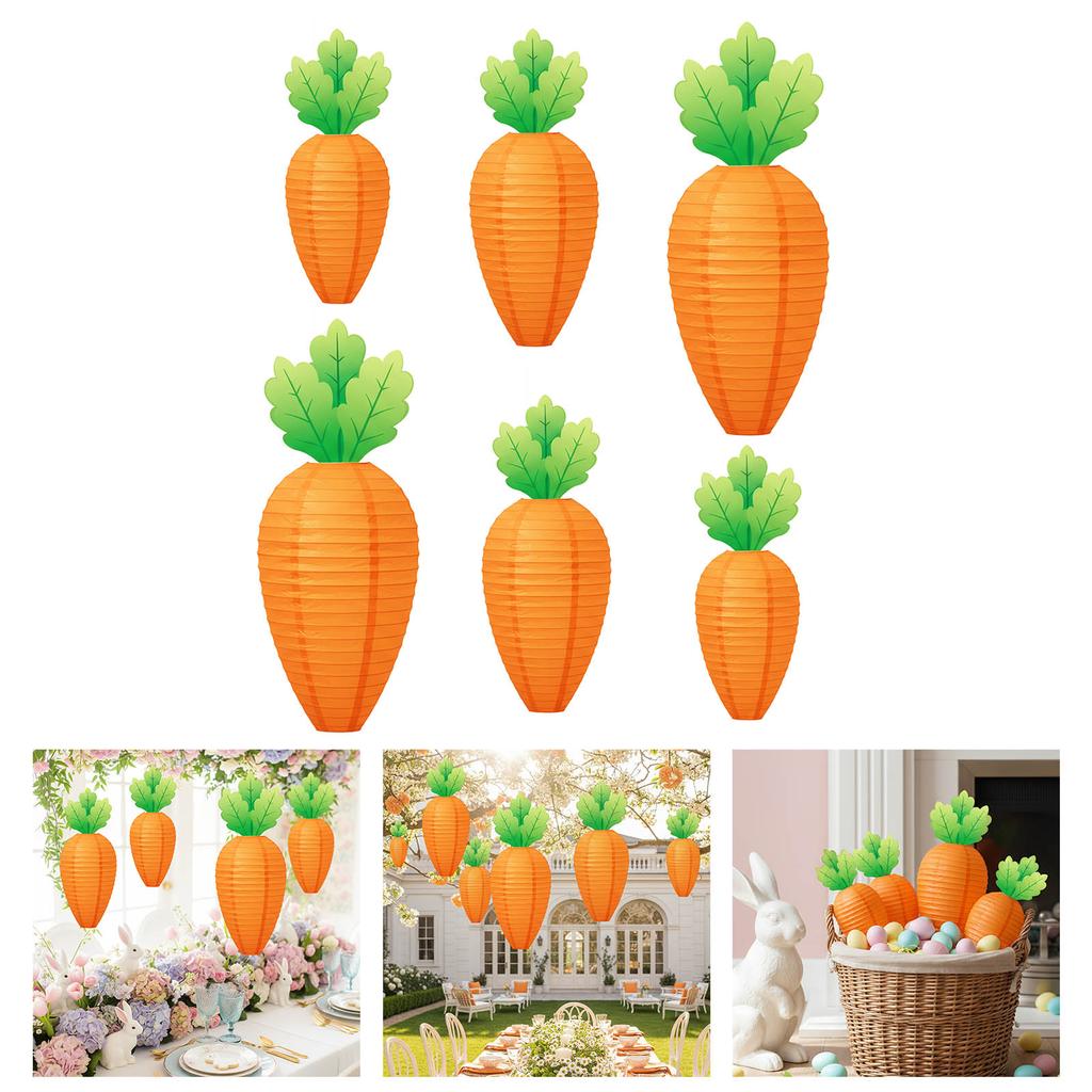 Paper Carrot Light Easter Hanging Ornament Easter Carrot Ornament For Indoor and Outdoor Decoration Festival Celebration