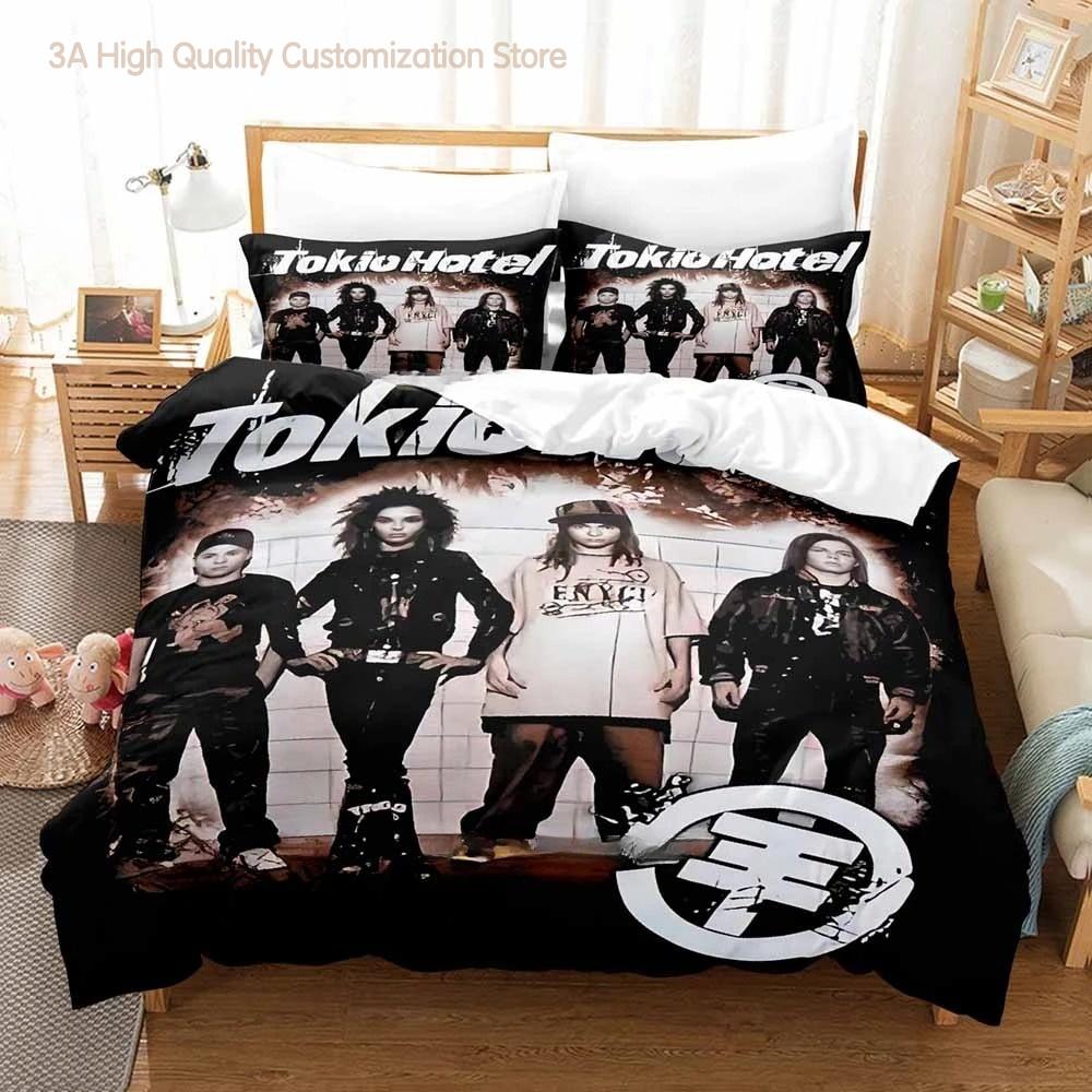Tokio Hotel Bedding Set Single Twin Full Queen King Size Bed Set Adult Boys Bedroom Duvetcover Sets 3D Anime Bed Sheet Set