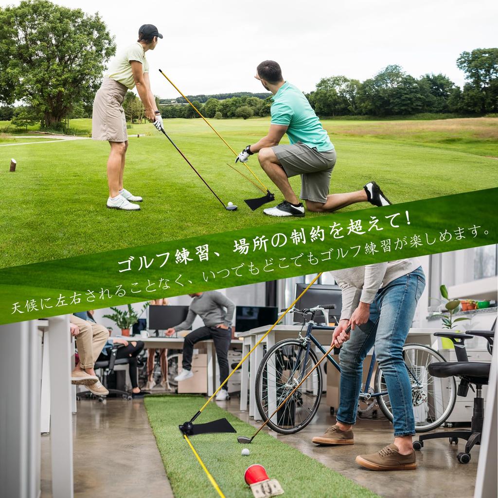 Golf Swing Practice Aid, Alignment Stick Holder, Golf Posture Correction Tool, Oscillating Practice Board, Golf Beginner Swing Practice Tool, Golf