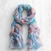 Wrap Silk Film Scarfs For Women Lightweight Fashion Scarves Sunscreen Neck Scarves For Women Print Floral Pattern Scarf Shawl