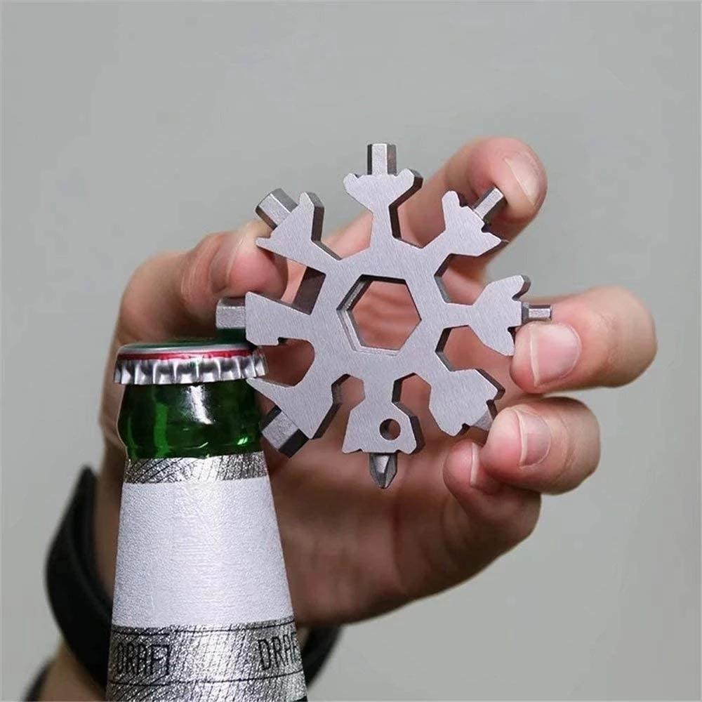 18 in 1 Stainless Steel Snowflake Multi-tool Screwdriver Wrench Spanner