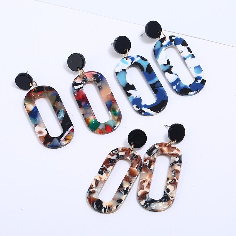 Acrylic acetate sheet earrings, personalized earrings, popular European and American earrings