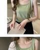 Women's Spring Summer Ice Silk Knit Camisole - Slimming Sleeveless Inner Base Layer with Beautiful Back Design.