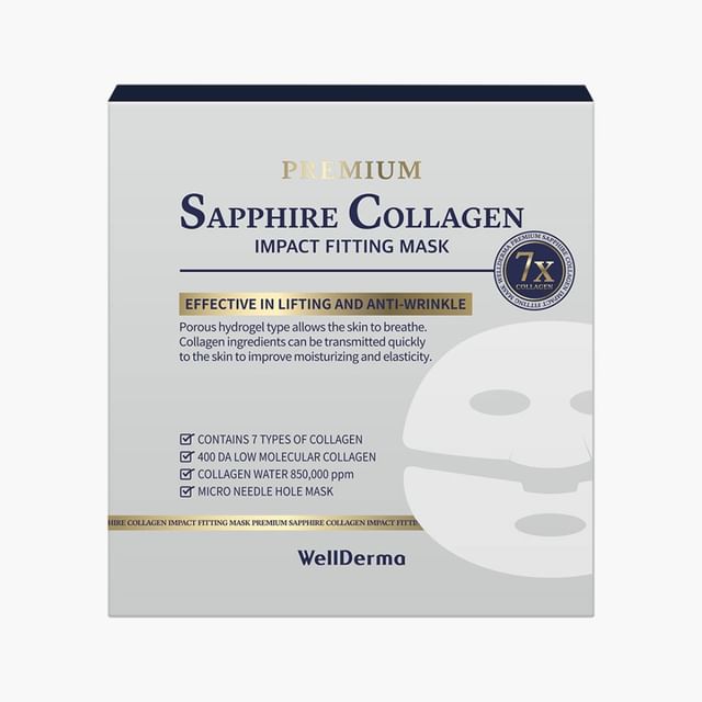 WellDerma - Premium Sapphire Collagen Impact Fitting Mask Set 25g x 4 pcs