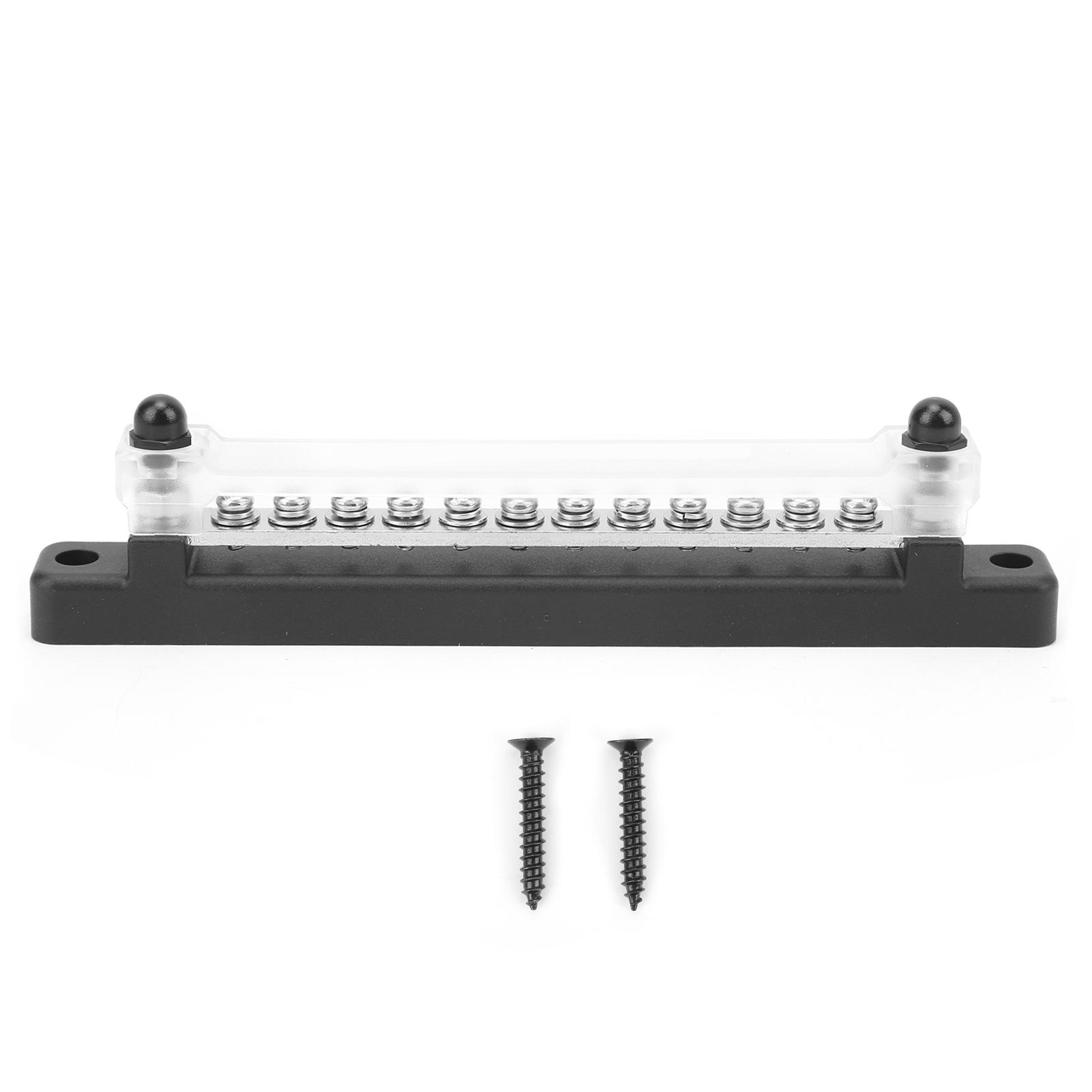 

12 термінальних шин шин 150A Блок шин з прозорою кришкою для автомобільного човна Marine Caravan RV