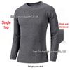 Men's Red Bean Warm Underwear Set: Plus Velvet Mid-Neck Top & Pants, Cotton Wool Sweater for Autumn/Winter