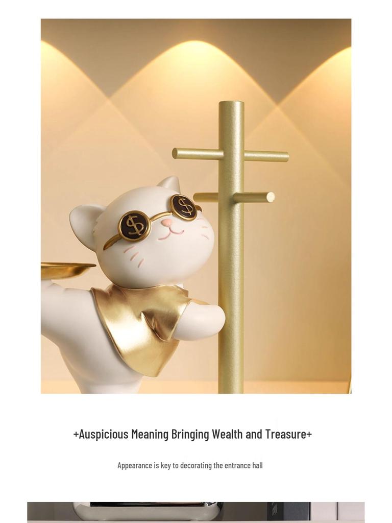 Katzen Schlüsselhalter Ornament: Deko für den Eingangstisch & Einweihungsgeschenk