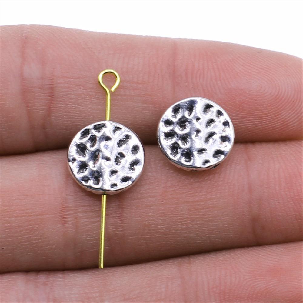 10pcs Metal Alloy Bead For Jewelry Making Antique Silver Color Carved Beads DIY Crafts Making Findings Handmade Tibetan Jewelry
