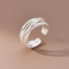 BF CLUB 925 Sterling Silver String Ring For Women Heart Jewelry Finger Open Handmade Shinning Rings Allergy For Birthday Gift