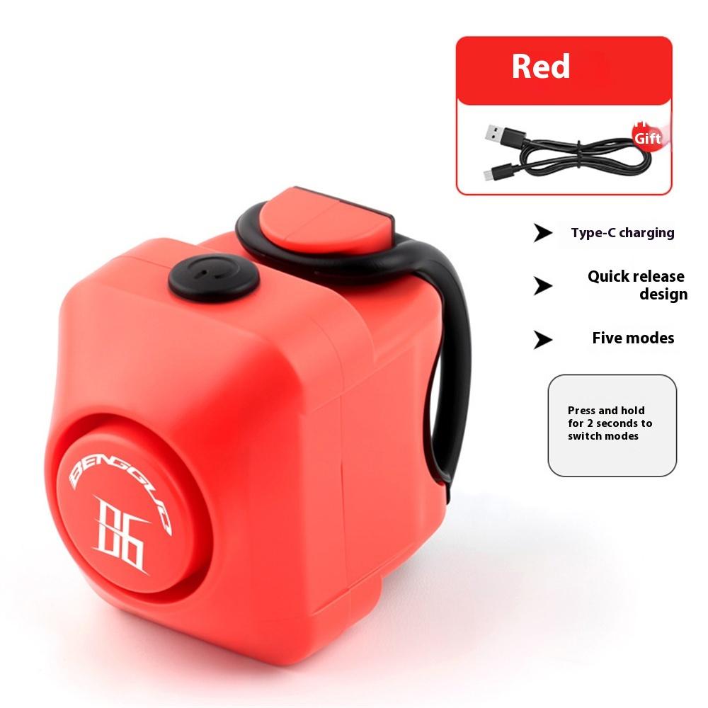 Bike Electronic Horn 110dB Type-C Charging Warning Safety Bicycle Mini Alarm for MTB Handlebar of 22-31.8mm