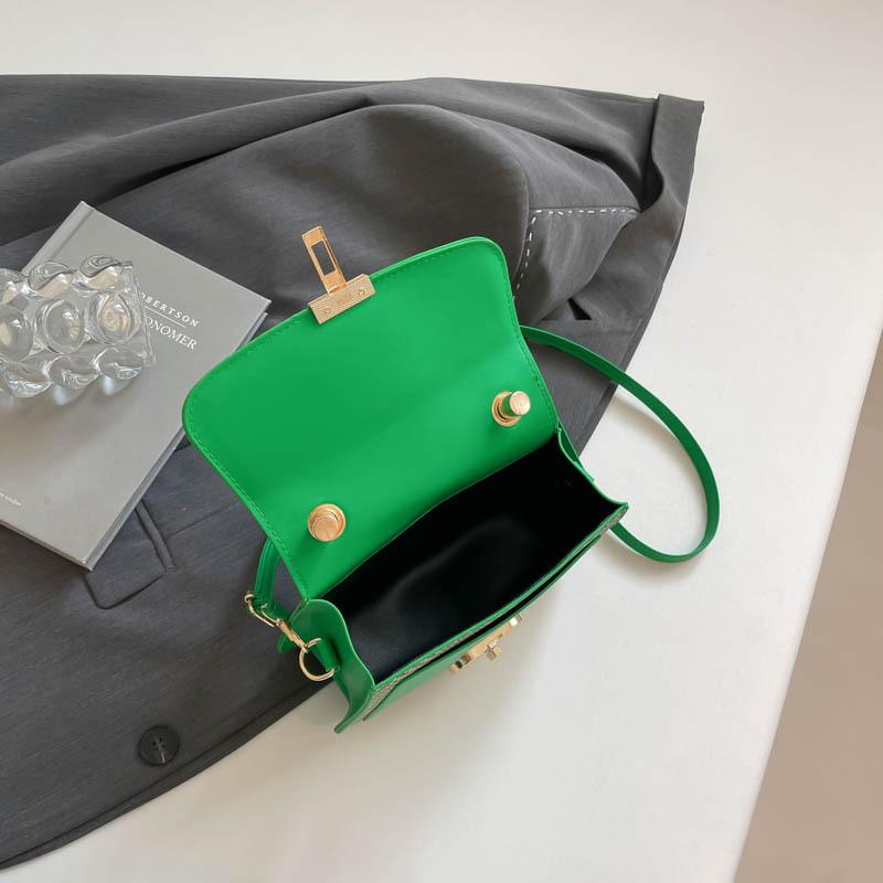 Sommer Must-Have Crossbody-Tasche - Colorblock Drehverschluss Mini-Geldbörse, Sling Bag aus Materialmix für Streetwear & Reisen