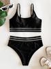 Chic 2024 Black Fishnet Two-Piece Bikini for Women