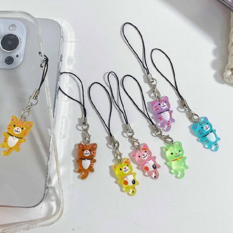 Creative Cat Keychain Soft Resin Key Holder Multifunctional Phone Charm Suitable for Everyday Use and Special Occasions