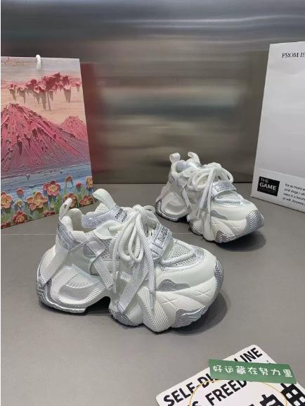 Dad Shoes Women's 2026 Spring New Breathable Mesh European Platform Sneakers, Versatile Casual Shoes ins Shoes