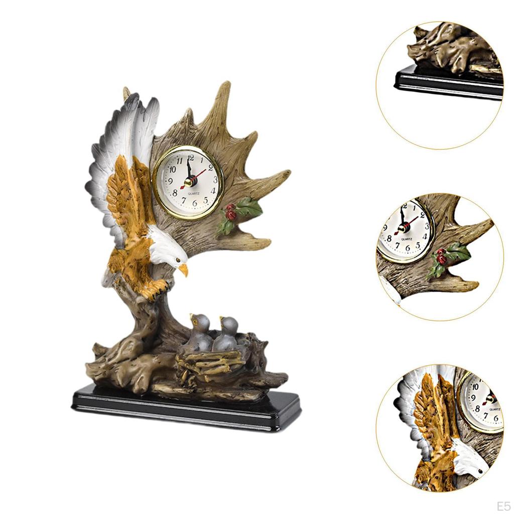 Animal Sculpture Clock for Tabletop Decor In Apartment Or Dining Room