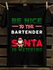 Funny Bartender Christmas T-Shirt Mens Tshirt Womens Tshirts with Letters Print Short Sleeves T-Shirt Casual Street Tee Shirt Top