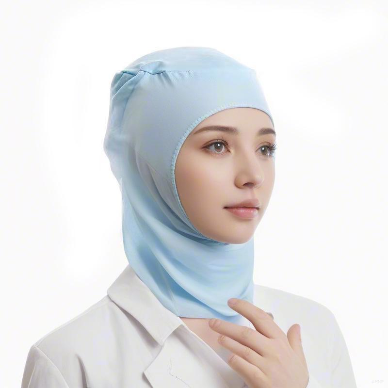 Дышащая рабочая шапочка из ледяного шелка с пылезащитной защитой шеи One Size