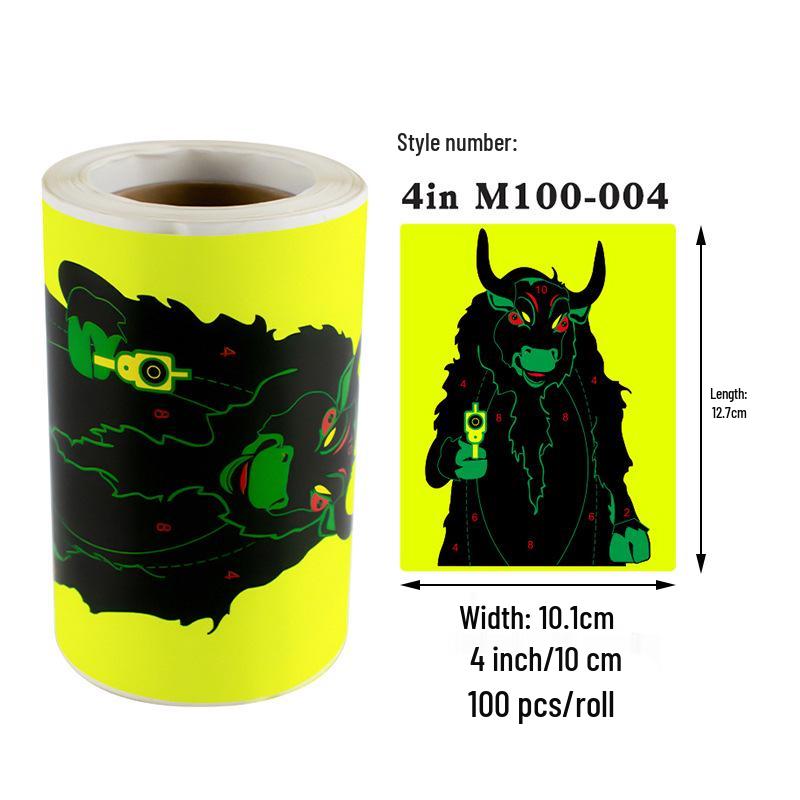 4" Fluorescent Blossom Compound Bow Target Paper for Competition Practice