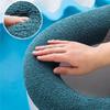 1 pezzo di copertura imbottita lavabile per bagno, morbida e calda, con cerniera, per sedile WC