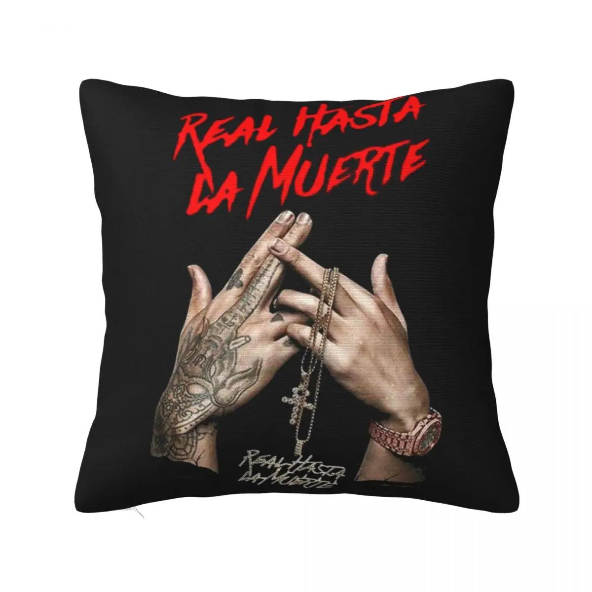 

Anuel AA Pillow Cover Real Hasta La Muerte Morden Pillow Case Soft Graphic Cushion Cover Pillowcases For Living Room Chair 12x12Inch