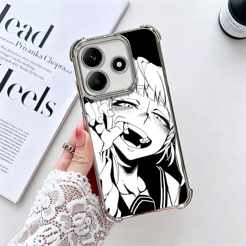 MHA My Hero Himiko Toga Soft Phone Case For Xiaomi Redmi Note 14 15 Pro Plus 13 12 11S 11T 5G 10 9S 9 Plating Anti-Fall Fundas
