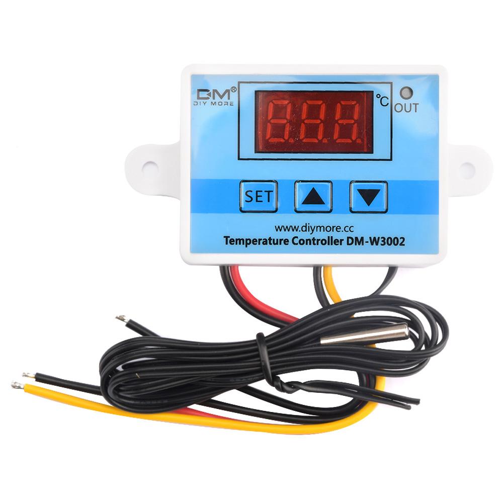 

DM-W3002 Регулятор температуры AC110~220V -50℃-110℃ Регулятор температуры с водонепроницаемым зондом и быстрым соединением
