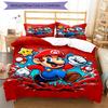 3pcs Mario Bedding Set Duvet Cover Closure Includes 1 Duvet Cover & 2 Pillowcases, Soft and Comfortable for All Seasons.