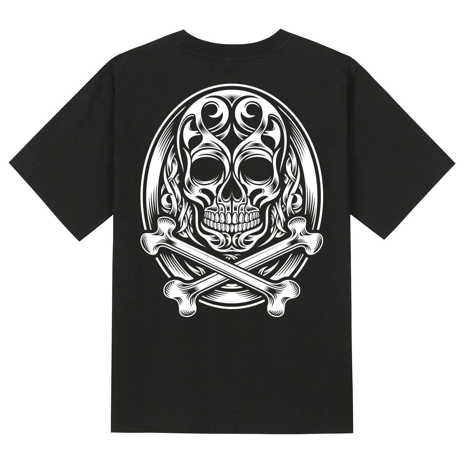 Khan 6312 Ktb0021 Celtic Skull Short Sleeve T-Shirt - Black Black/S