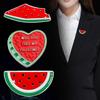 Brooch Pin Lightweight Zinc Alloy Watermelon Shape Badge Smooth Surface Lasers Cut Design Pin Lapel Accessory