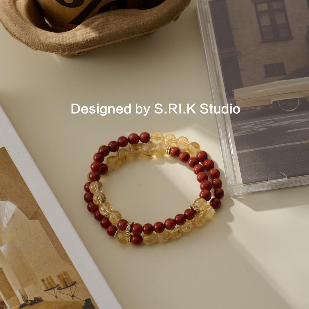 Beginner's bracelet2.0Artistic and Fresh Citrine Natural Stone Bracelet Versatile Zen-Inspired Bead Bracelet