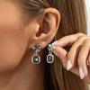 New Able Sparkling Zircon Geometric Pendant Earrings, Ladies' Sweet and Cool Holiday Party Accessories Jewelry