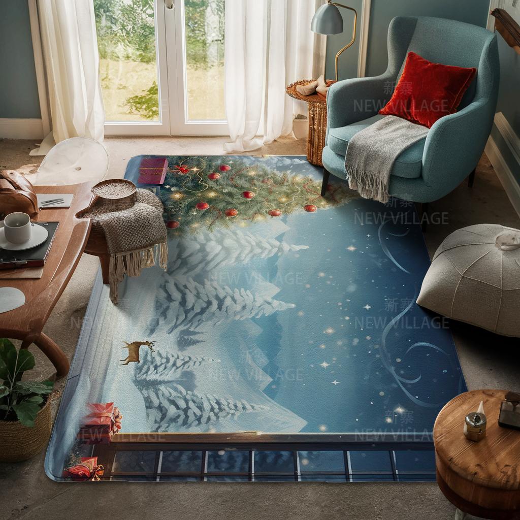 Koberec ke vchodu do domu Rohožka ke dveřím do domu Obývací pokoj Vana Koupelna Protiskluzové koberce s absorpcí vody vana Veselé Vánoce zima