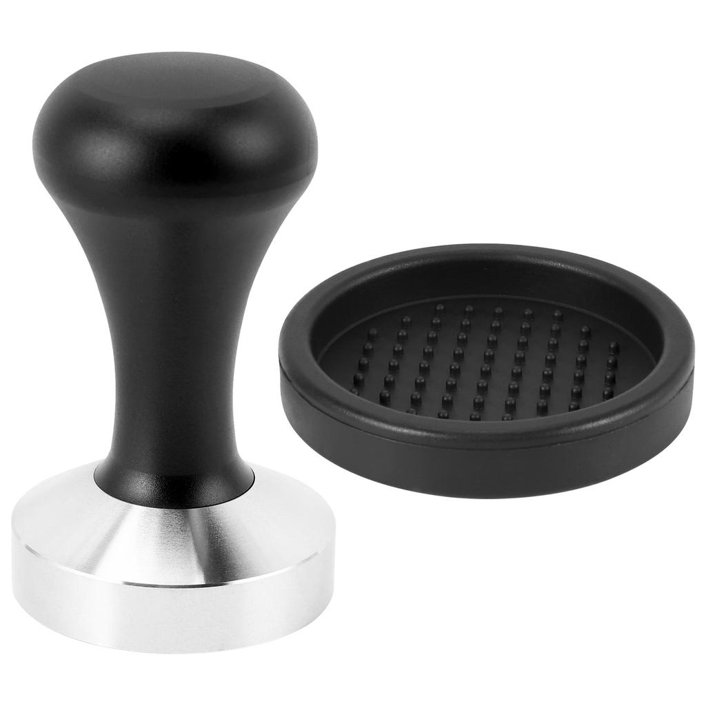 Coffee Tamper Set(51 Mm),Espresso Stamp With Flat Stainless Steel Base,Espresso Hand Tamper With Coffee Tamper Mat