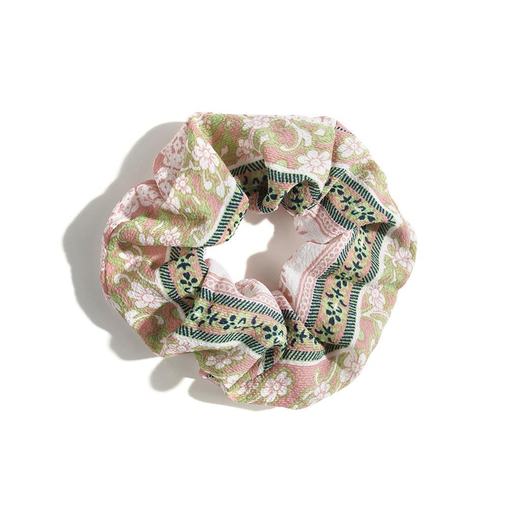 Leopard Print Hair Band Bohemian Large Intestine Band Small Fresh Commuter Rubber Band Flower Print Head Band Head Rope