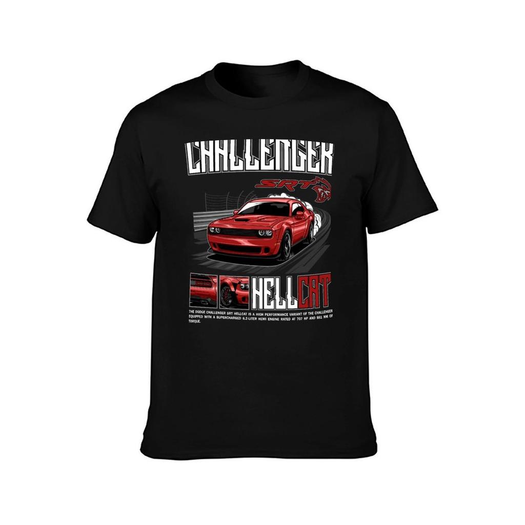 Challenger SRT Hellcat T-Shirt quick-drying aesthetic clothes T-shirt men