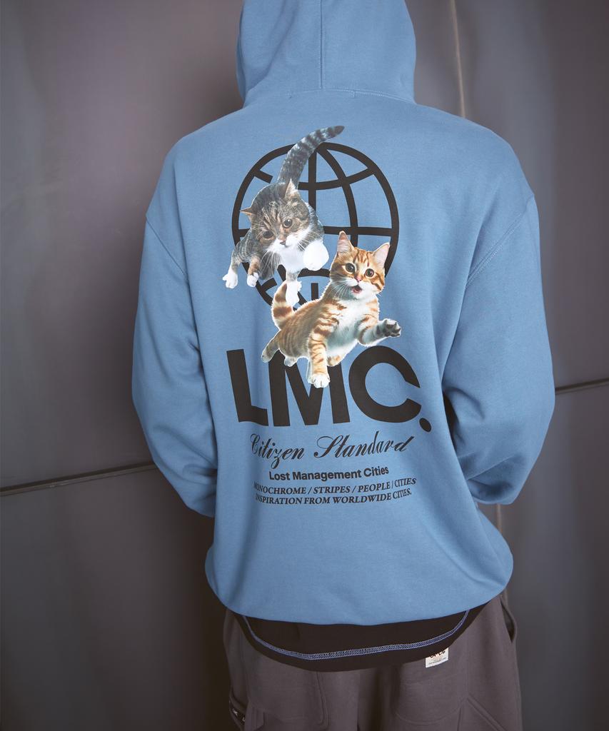 Flying Cats Hoodie Light Heather Gray