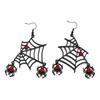 Ornate Halloween Spider Necklace Rhinestone Earring Necklace Set New Gothic Jewelry Set  Cosplay