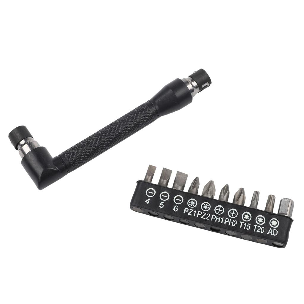 L-shaped 1/4 Hexagonal Screwdriver Bit 90 Degree Double Head Handle Screwdriver Socket Set Screwdriver Bit Drill Set