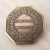 Octagonal Replica Commemorative Medal Made of Brass Material, 1829, Antique Handicraft